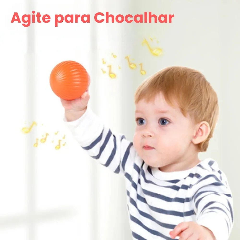 Brinquedo Educativo bola texturizada laranja ideal como Brinquedo Sensorial para bebês