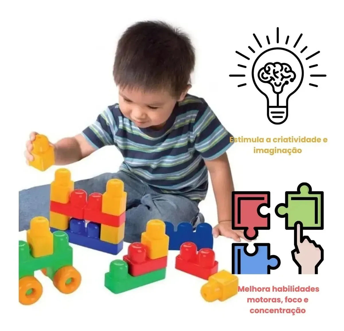 Box Block - Caixa Com 22 Blocos de Montar — imagem 3