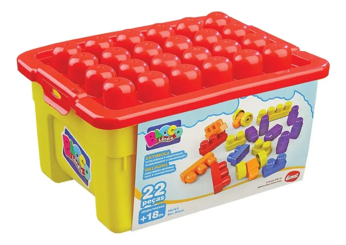 Box Block - Caixa Com 22 Blocos de Montar — imagem 4