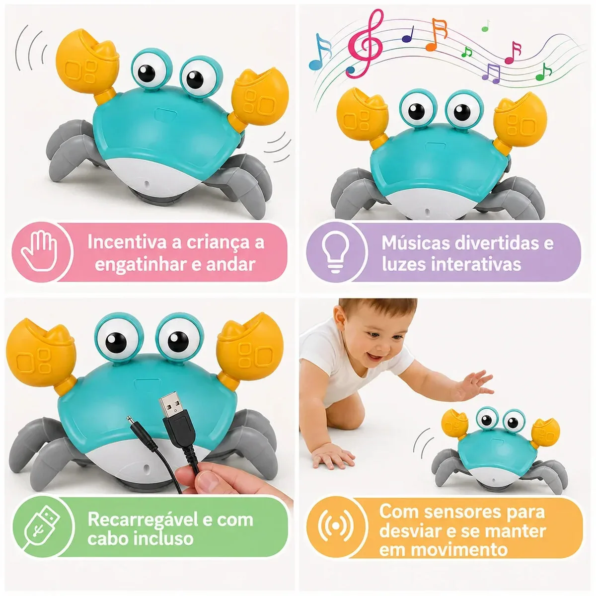 Caranguejo Criativo - Estimula o Engatinhar e o Andar — imagem 4