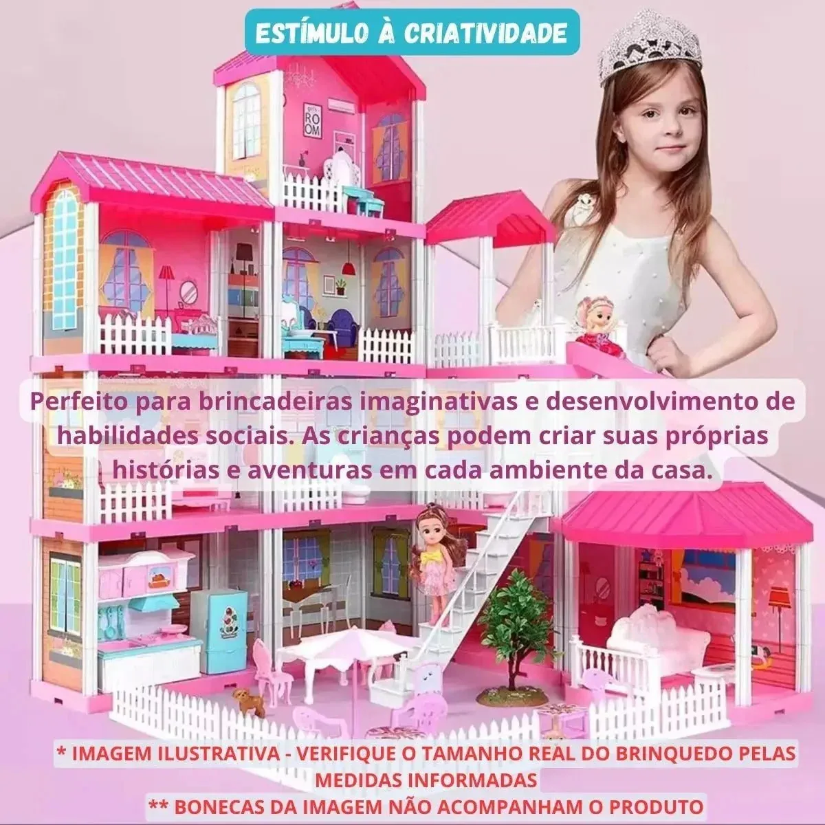 Dreamhouse Kids – Casa de Bonecas 4 Andares — imagem 6