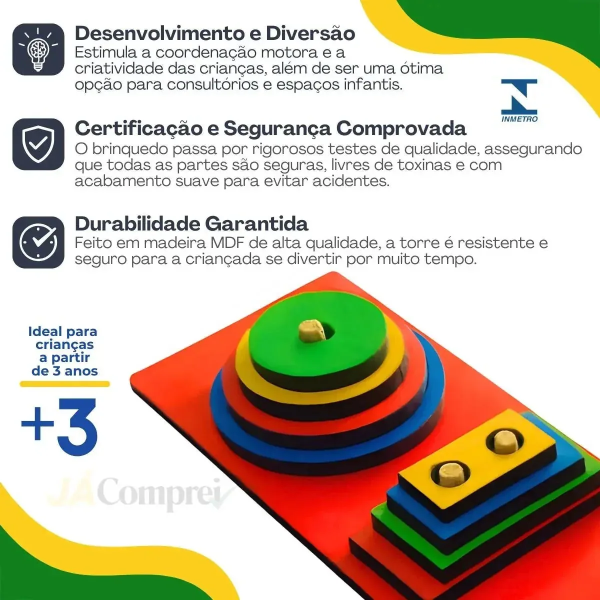 Encaixe Inteligente de Formas – Brincar e Aprender com Madeira — imagem 2