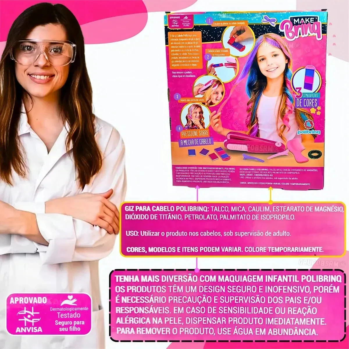 Hair style kids – kit cabelo colorido — imagem 5