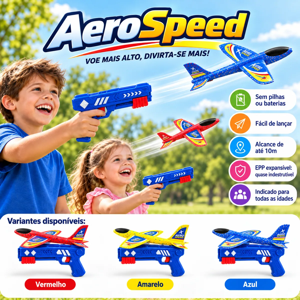 Avião AeroSpeed - Escolha seu combo e multiplique a diversão