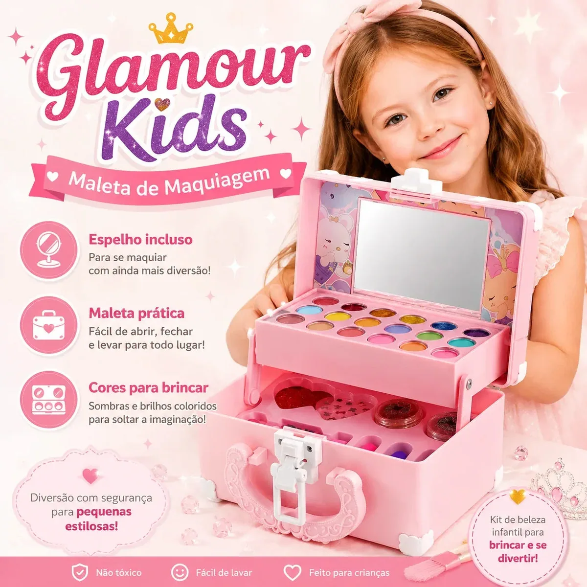 Glamour Kids - Maleta de Maquiagem