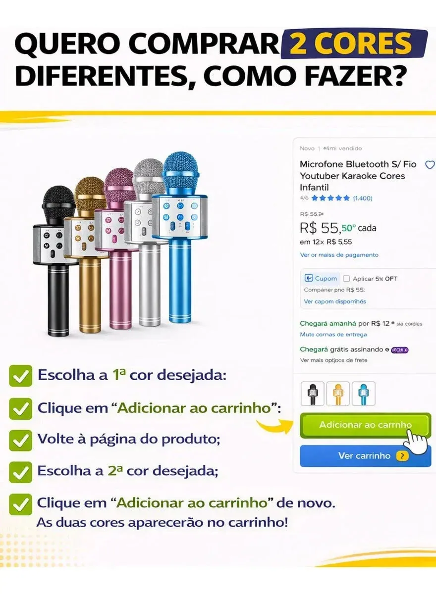 Karaoke Kids – Microfone Bluetooth Infantil — imagem 6