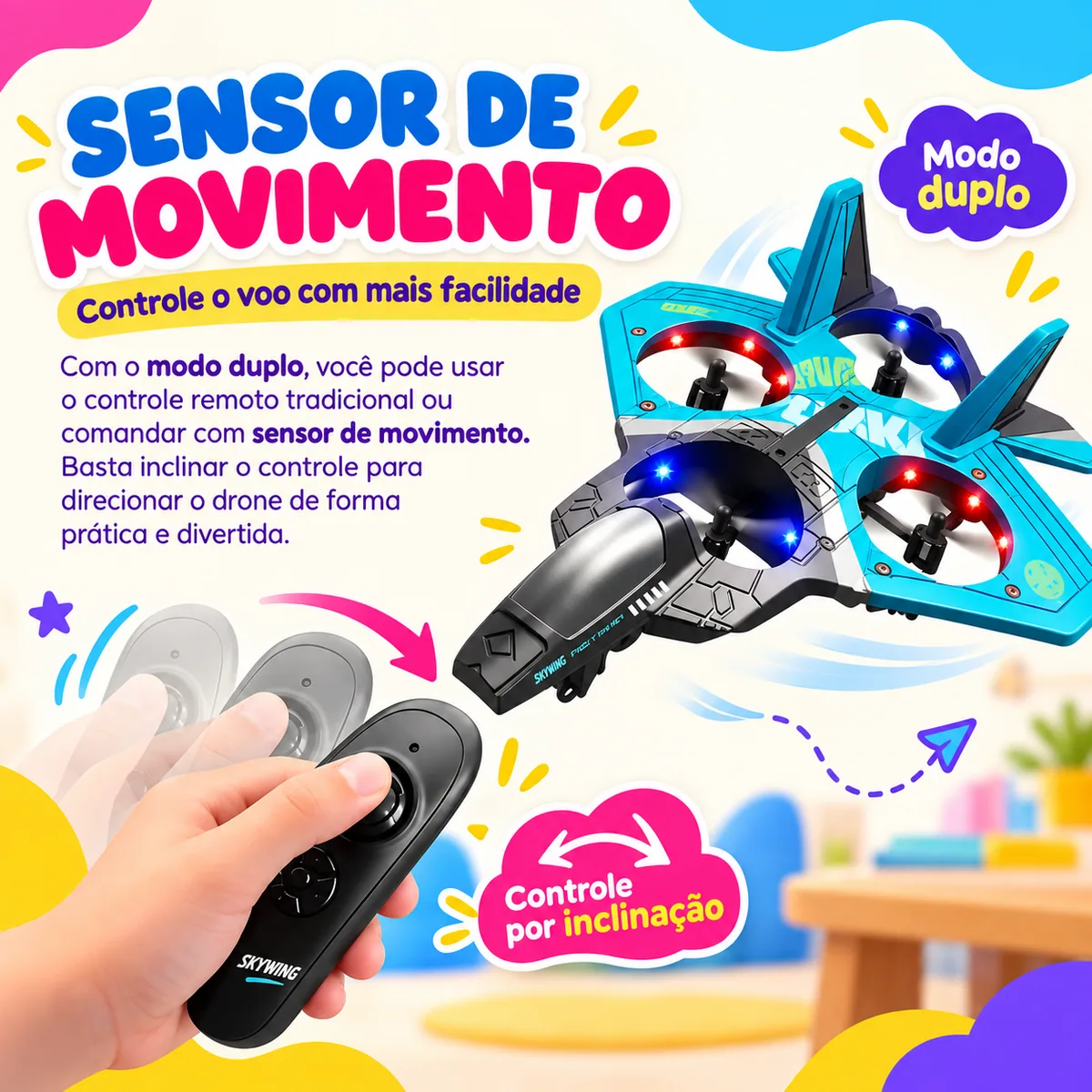 SkyWing — Drone Avião Com Controle Remoto — imagem 2